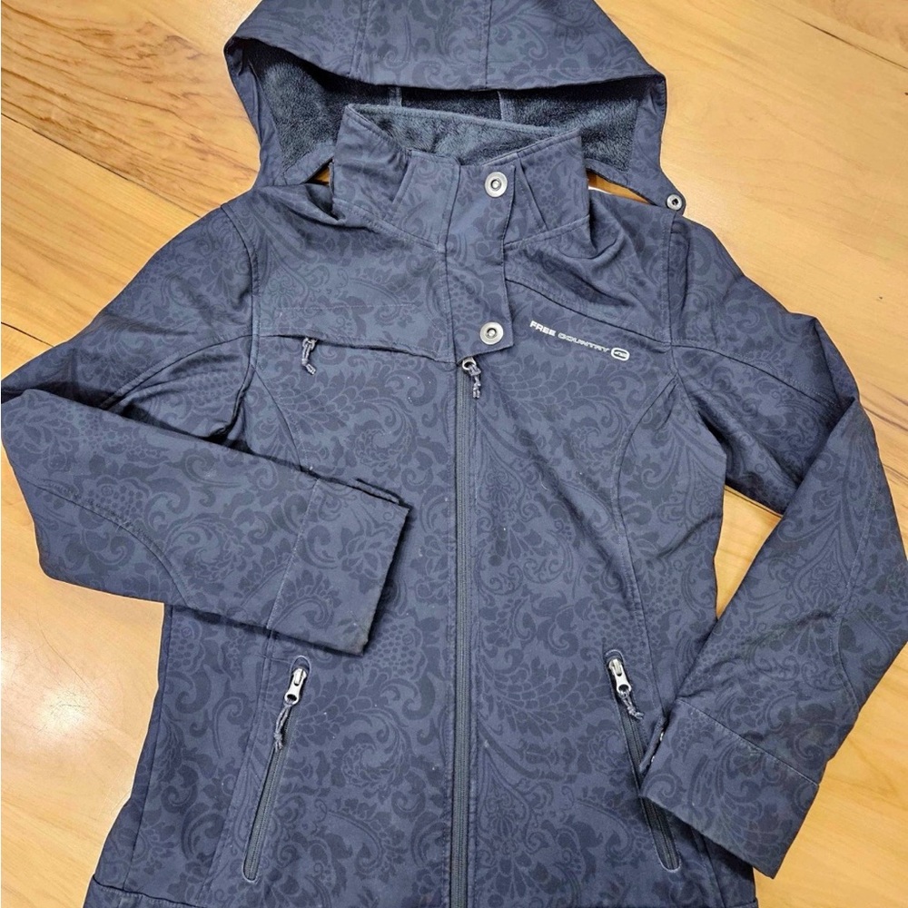 Free Country Dark Gray Patterned Women's Ski Jacket